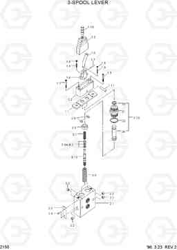 2150 3-SPOOL LEVER HL770(-#1000), Hyundai