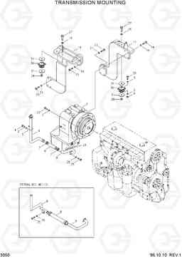 3050 TRANSMISSION MOUNTING HL770(-#1000), Hyundai