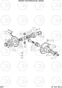 3070 FRONT DIFFERENTIAL GEAR HL770(-#1000), Hyundai