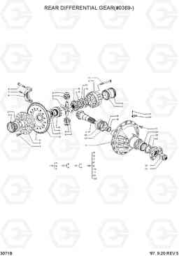 3071B REAR DIFFERENTIAL GEAR(#0369-) HL770(-#1000), Hyundai