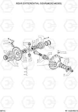 3071C REAR DIFFERENTIAL GEAR(#0362-#0368) HL770(-#1000), Hyundai