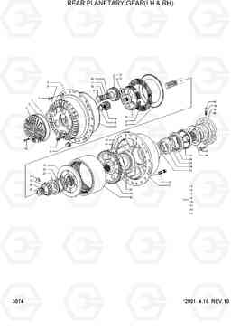 3074 REAR PLANETARY GEAR(LH & RH) HL770(-#1000), Hyundai