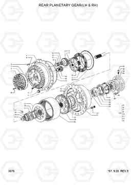 3076 REAR PLANETARY GEAR(LH & RH) HL770(-#1000), Hyundai