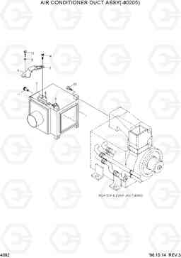 4092 AIR CONDITIONER DUCT ASSY(-#0205) HL770(-#1000), Hyundai