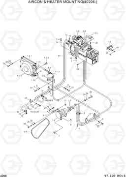 4096 AIRCON & HEATER MOUNTING(#0206-) HL770(-#1000), Hyundai