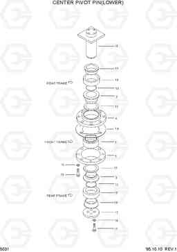 5031 CENTER PIVOT PIN(LOWER) HL770(-#1000), Hyundai