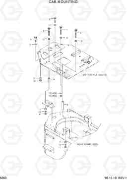 5050 CAB MOUNTING HL770(-#1000), Hyundai