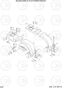 5150 MUD GUARD & PLATFORM GROUP HL770(-#1000), Hyundai