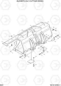 6031 BUCKET(3.8㎥,CUTTING EDGE) HL770(-#1000), Hyundai