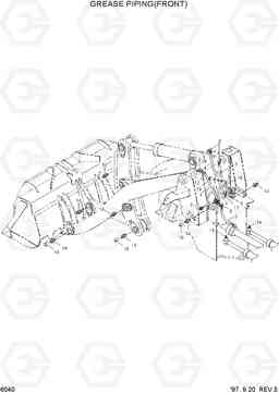 6040 GREASE PIPING(FRONT) HL770(-#1000), Hyundai