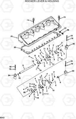 8040 ROCKER LEVER & HOUSING HL770(-#1000), Hyundai