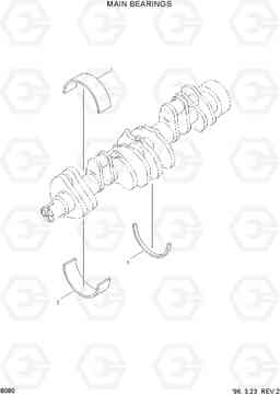 8080 MAIN BEARINGS HL770(-#1000), Hyundai
