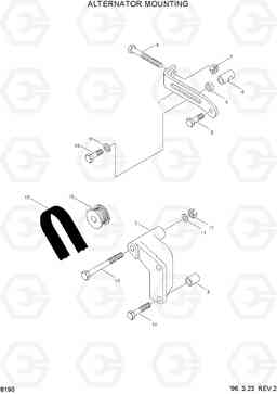 8190 ALTERNATOR MOUNTING HL770(-#1000), Hyundai
