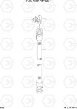 8240 FUEL PUMP FITTING 1 HL770(-#1000), Hyundai