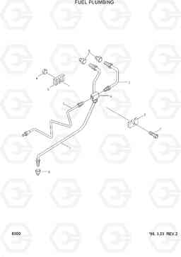 8300 FUEL PLUMBING HL770(-#1000), Hyundai