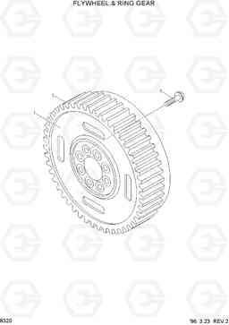 8320 FLYWHEEL & RING GEAR HL770(-#1000), Hyundai