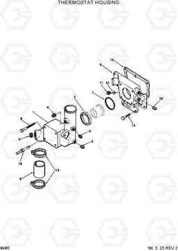 8480 THERMOSTAT HOUSING HL770(-#1000), Hyundai