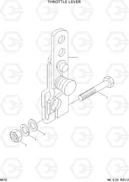 8570 THROTTLE LEVER HL770(-#1000), Hyundai