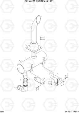 1060 EXHAUST SYSTEM(-#1111) HL770(#1001-#1170), Hyundai