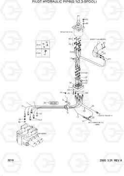 2010 PILOT HYDRAULIC PIPING 1(2,3-SPOOL) HL770(#1001-#1170), Hyundai