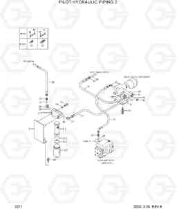 2011 PILOT HYDRAULIC PIPING 2 HL770(#1001-#1170), Hyundai