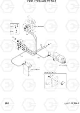 2012 PILOT HYDRAULIC PIPING 3 HL770(#1001-#1170), Hyundai