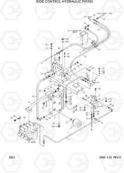 2023 RIDE CONTROL HYDRAULIC PIPING HL770(#1001-#1170), Hyundai