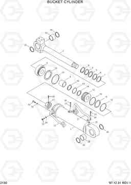 2130 BUCKET CYLINDER HL770(#1001-#1170), Hyundai