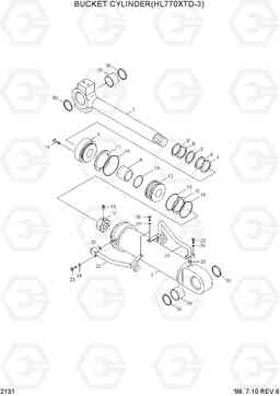 2131 BUCKET CYLINDER(HL770XTD) HL770(#1001-#1170), Hyundai