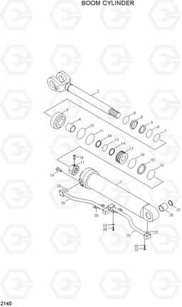 2140 BOOM CYLINDER HL770(#1001-#1170), Hyundai