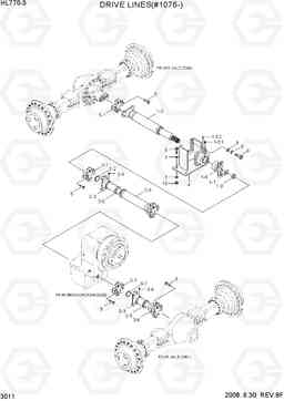 3011 DRIVE LINES(#1076-) HL770(#1001-#1170), Hyundai