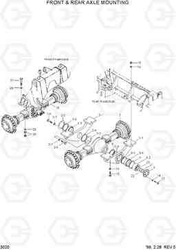 3020 FRONT & REAR AXLE MOUNTING HL770(#1001-#1170), Hyundai