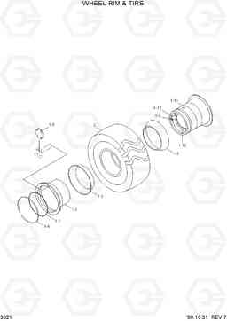 3021 WHEEL RIM & TIRE HL770(#1001-#1170), Hyundai