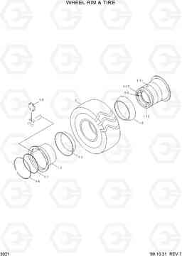 3021 WHEEL RIM & TIRE HL770(#1001-#1170), Hyundai