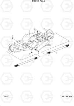 3060 FRONT AXLE HL770(#1001-#1170), Hyundai