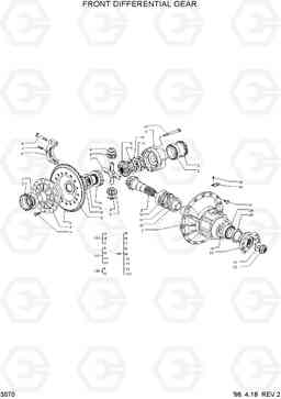 3070 FRONT DIFFERENTIAL GEAR HL770(#1001-#1170), Hyundai