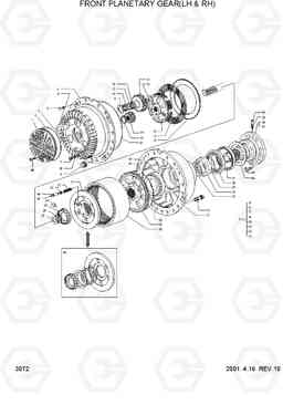 3072 FRONT PLANETARY GEAR(LH & RH) HL770(#1001-#1170), Hyundai