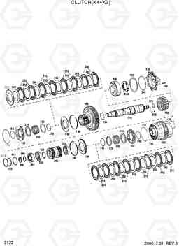 3122 CLUTCH(K4+K3) HL770(#1001-#1170), Hyundai