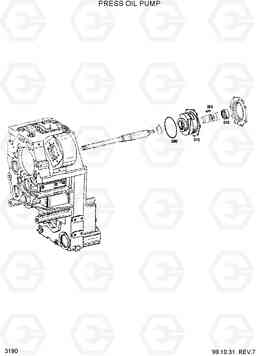 3190 PRESS OIL PUMP HL770(#1001-#1170), Hyundai