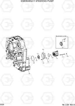 3220 EMERGENCY STEERING PUMP HL770(#1001-#1170), Hyundai