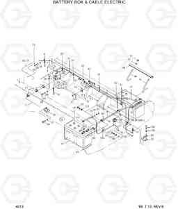 4010 BATTERY BOX & CABLE ELECTRIC HL770(#1001-#1170), Hyundai