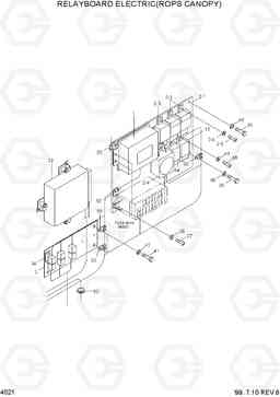 4021 RELAY BOARD ELECTRIC(ROPS CANOPY) HL770(#1001-#1170), Hyundai