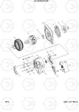 4072 ALTERNATOR HL770(#1001-#1170), Hyundai