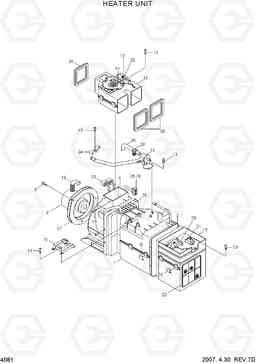 4081 HEATER UNIT HL770(#1001-#1170), Hyundai