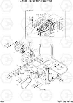 4100 AIR CON & HEATER MOUNTING HL770(#1001-#1170), Hyundai