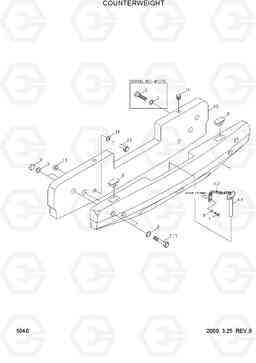 5040 COUNTERWEIGHT HL770(#1001-#1170), Hyundai