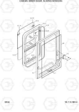 5053A CAB(4/4, EMER DOOR, SLIDING WINDOW) HL770(#1001-#1170), Hyundai