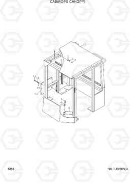 5055 CAB(ROPS CANOPY) HL770(#1001-#1170), Hyundai