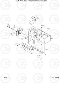 5057 CONTROL BOX GROUP(ROPS CANOPY) HL770(#1001-#1170), Hyundai