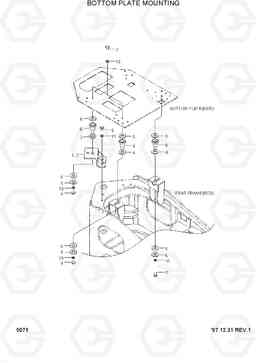 5071 BOTTOM PLATE MOUNTING HL770(#1001-#1170), Hyundai